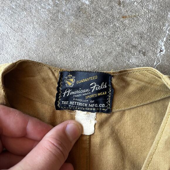 Rare Vintage 1940s 1950s Hettrick Co. American Field Half Moon Hunting Vest M - Picture 4 of 5